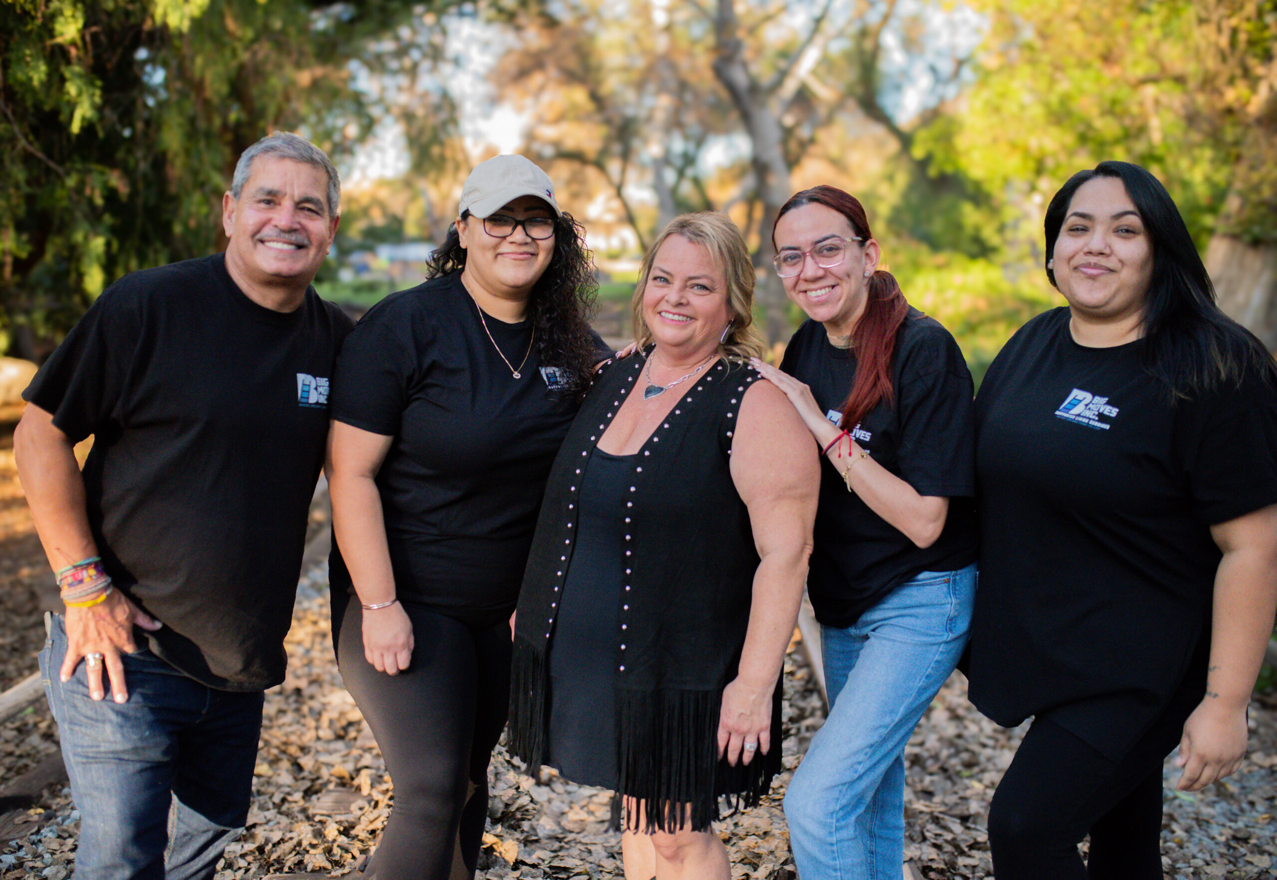 Monica and the Big Moves staff team gathered together