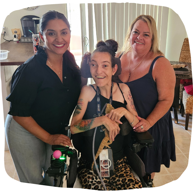 Big Moves clients and caregivers enjoying time together