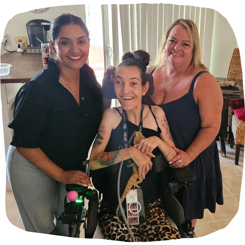 Big Moves clients and caregivers enjoying time together